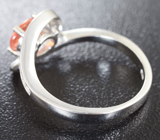 Изящное серебряное кольцо с сапфиром падпараджа Серебро 925