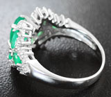 Яркое серебряное кольцо с зелеными агатами Серебро 925