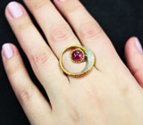 Серебряное кольцо с пурпурным сапфиром Серебро 925