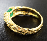 Золотое кольцо с ярким уральским изумрудом 0,85 карат Золото