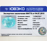 Paraiba tourmaline (Параиба турмалин) 0,66 карат  Не указан