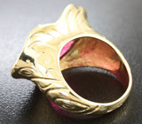 Золотое кольцо с рубеллитом турмалином 10,16 карат и бриллиантами Золото