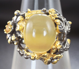 Серебряное кольцо с флюоритом и сапфиром Серебро 925