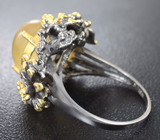 Серебряное кольцо с флюоритом и сапфиром Серебро 925