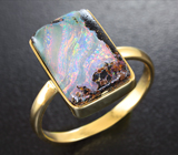 Золотое кольцо с австралийским болдер опалом 5,68 карат Золото