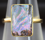Золотое кольцо с австралийским болдер опалом 5,68 карат Золото