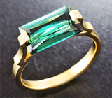 Золотое кольцо с неоновым турмалином 3,48 карат и бриллиантами Золото