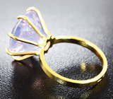 Золотое кольцо с лавандовым аметистом авторской огранки 11,1 карат Золото