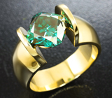 Массивное золотое кольцо с насыщенным муассанитом 2,32 карат Золото