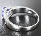 Стильное серебряное кольцо с насыщенным танзанитом Серебро 925