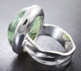 Серебряное кольцо с рутиловым пренитом Серебро 925
