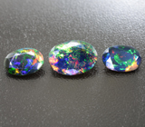 Набор из 3 ограненных черных опалов 4,27 карат 