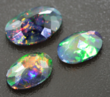 Набор из 3 ограненных черных опалов 4,27 карат 