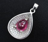 Чудесный серебряный кулон с рубином Серебро 925