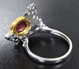 Серебряное кольцо с сапфиром и иолитами