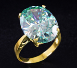 Золотое кольцо с муассанитом эксклюзивного размера 13,5 карат Золото