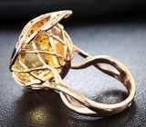 Кольцо с цитрином и сапфирами