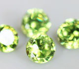 Высокая дисперсия! Набор из 4 уральских демантоидов 0,73 карат 