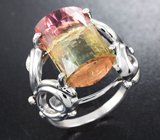 Кольцо c трехцветными турмалином Серебро 925