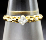 Золотое кольцо с бриллиантами 0,34 карат Золото