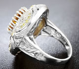Изысканное серебряное кольцо с цитрином Серебро 925
