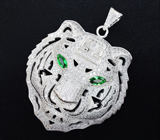 Крупный серебряный кулон «Тигр» Серебро 925