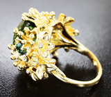 Золотое кольцо с турмалинами 7,9 карат и бриллиантами Золото