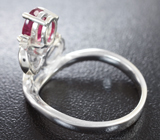 Прелестное серебряное кольцо с кристаллическим эфиопским опалом и рубином Серебро 925