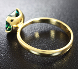 Золотое кольцо с неоново-зеленым муассанитом 1,87 карат Золото