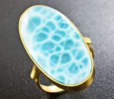 Золотое кольцо с доминиканским ларимаром 16,35 карат Золото