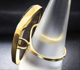 Крупное золотое кольцо с петерситом 26,93 карат с ярко-выраженным эффектом «бархата» Золото