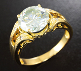 Золотое кольцо с муассанитом 2,15 карат Золото