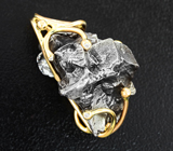 Золотой кулон с осколком метеорита Кампо-дель-Сьело 10,2 карат и бриллиантами Золото
