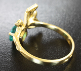 Золотое кольцо с «неоновым» апатитом 1,22 карат Золото
