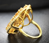 Великолепное серебряное кольцо с цитринами Серебро 925