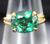 Золотое кольцо с зеленым топазом 4,45 карат Золото