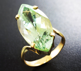 Золотое кольцо с зеленым аметистом 10,41 карат Золото