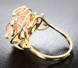 Золотое кольцо с морганитом 11,06 карат и бриллиантами Золото
