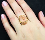 Золотое кольцо с морганитом 11,06 карат и бриллиантами Золото
