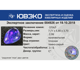 Australian solid opal (Австралийский черный опал) 0,99 карат Не указан