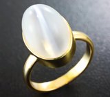 Золотое кольцо с лунным камнем с эффектом кошачьего глаза 10,67 карат Золото