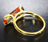 Золотое кольцо с арбузным турмалином 4,61 карат Золото