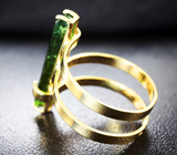 Золотое кольцо с полихромным турмалином 3,89 карат Золото