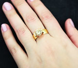 Массивное золотое кольцо с муассанитом 2,34 карат Золото