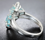 Прелестное серебряное кольцо с апатитами Серебро 925