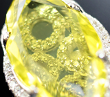 Оригинальное серебряное кольцо с лимонным цитрином авторской огранки Серебро 925