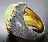 Серебряное кольцо с яблочным пренитом Серебро 925