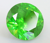 Крупный! Топовый цвет! Уральский демантоид гранат 2,41 карат 