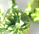 Высокая дисперсия! Набор из 3 уральских демантоидов 1,07 карат 