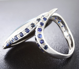 Серебряное кольцо с австралийским триплет опалом и синими сапфирами Серебро 925
